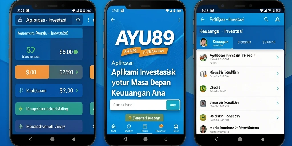 Tampilan antarmuka AYU89 yang modern dan intuitif untuk investasi.