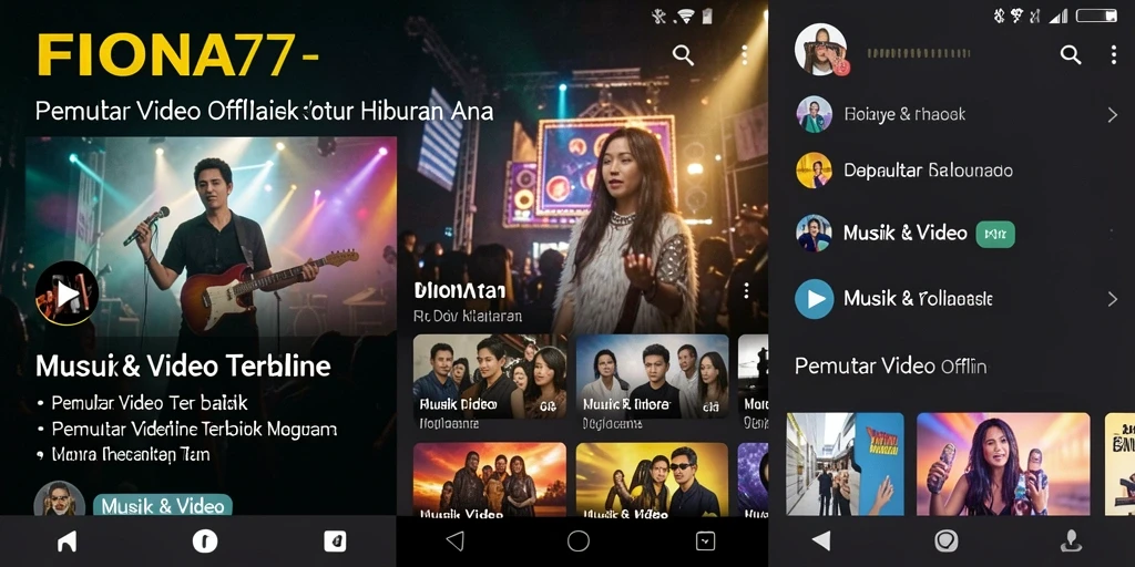 Screenshot antarmuka FIONA77 yang menampilkan fungsi Pemutar Video Offline.