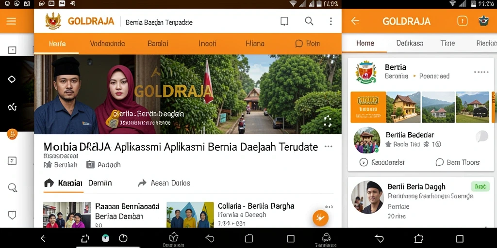 Tampilan antarmuka aplikasi GOLDRAJA yang informatif dan menarik.