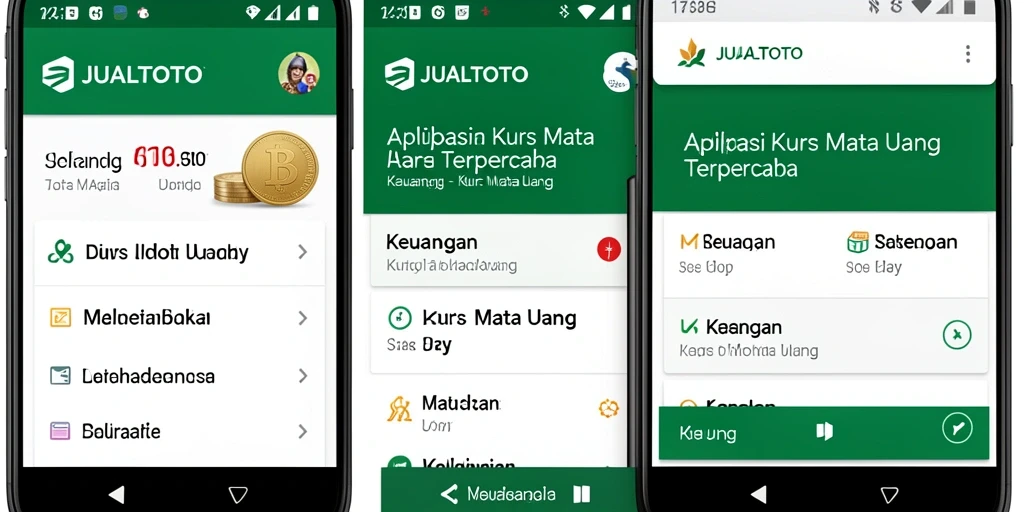 Antarmuka JUALTOTO menampilkan kurs mata uang dengan jelas dan mudah dipahami.