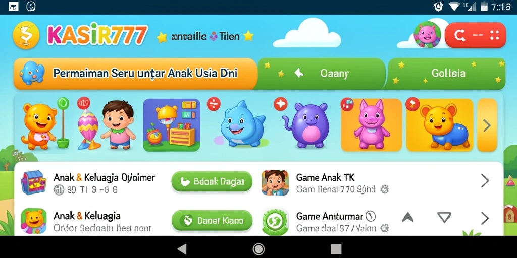 Antarmuka KASIR777 yang cerah dan menarik untuk anak-anak.