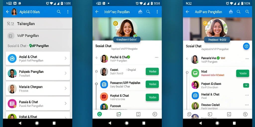 Tampilan antarmuka N32 yang sederhana untuk VoIP Panggilan.