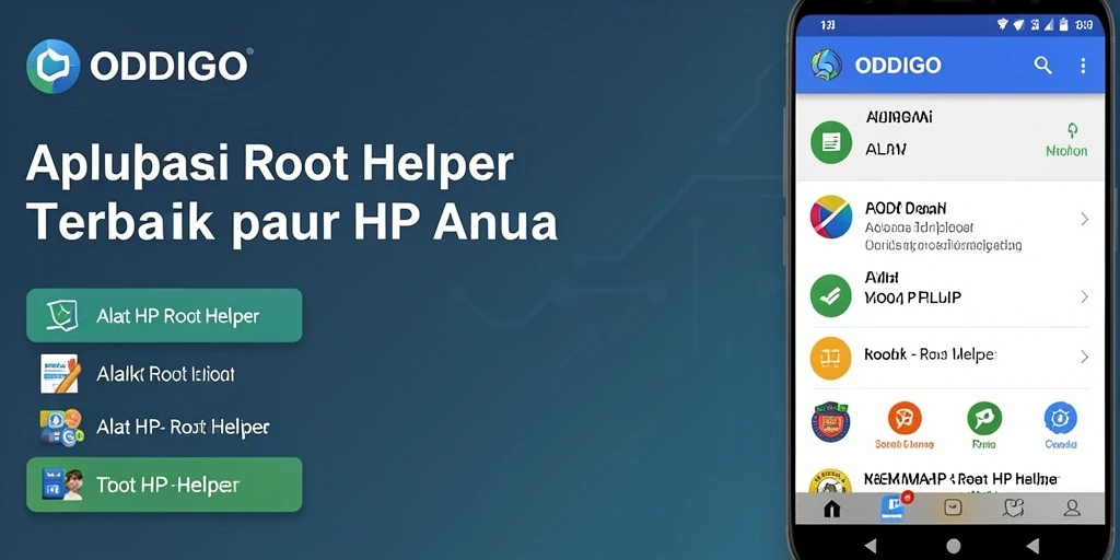 Antarmuka ODDIGO yang sederhana dan fungsional untuk proses rooting.