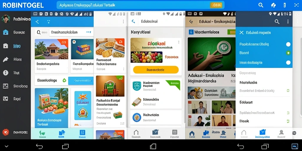 Tampilan antarmuka aplikasi ROBINTOGEL yang informatif dan mudah digunakan.
