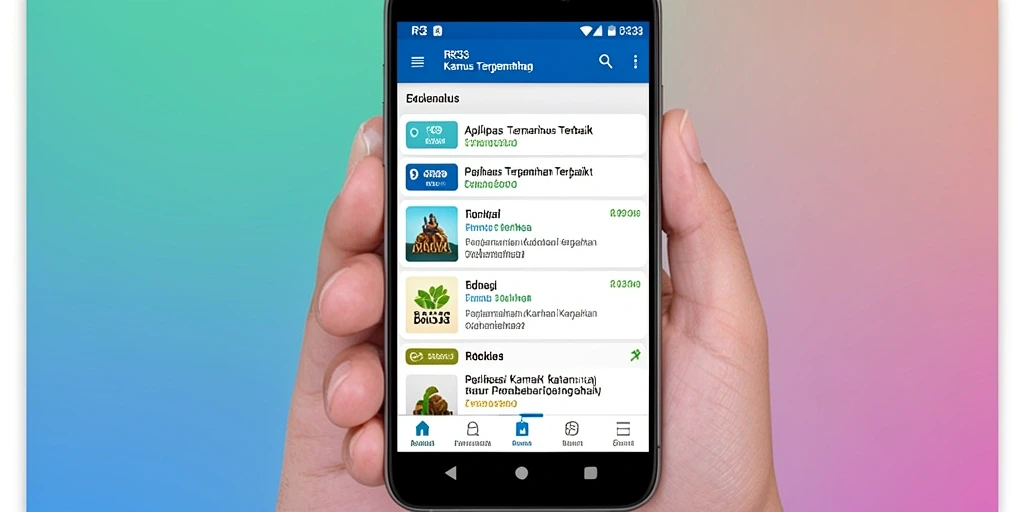 Antarmuka RR33 yang user-friendly dan fitur Kamus Terjemahan yang lengkap.