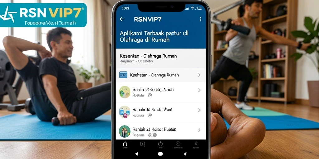 Tampilan antarmuka intuitif RSNVIP7 untuk latihan di rumah.